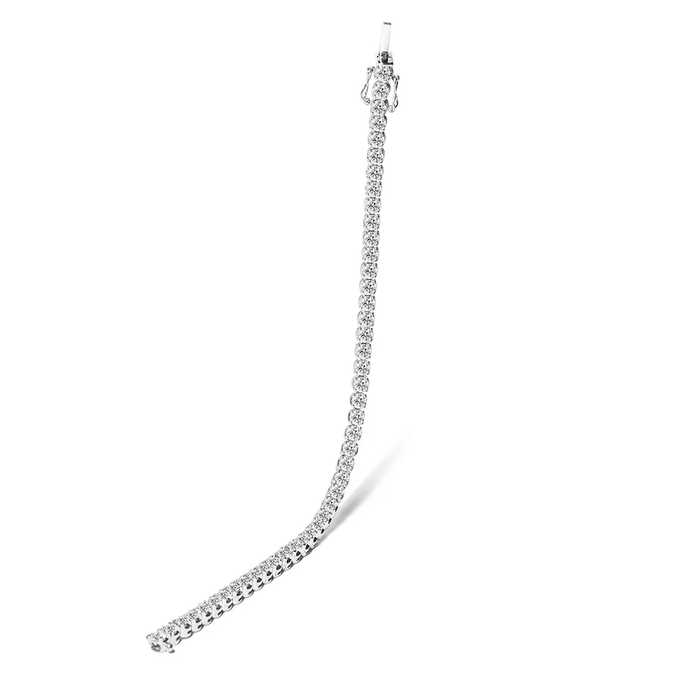 18ct White Gold Diamond Tennis Bracelet - 5.00ct - Image 4