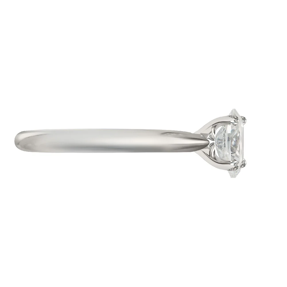 18ct White Gold Oval Shape Diamond Ring - Image 3