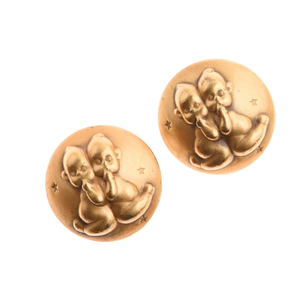 1980's Joseff of Hollywood Gemini Earrings - Image 3