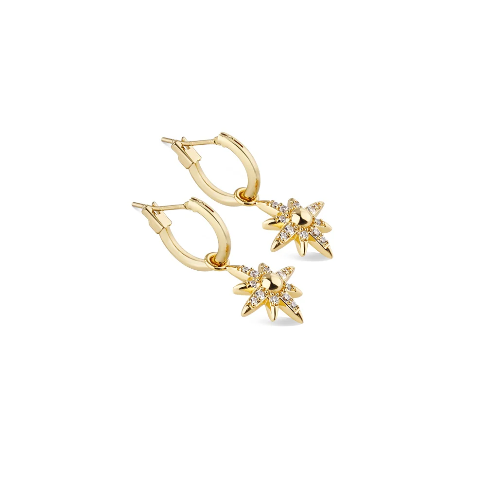 Amy Star Earrings with Clear Stones - Image 3
