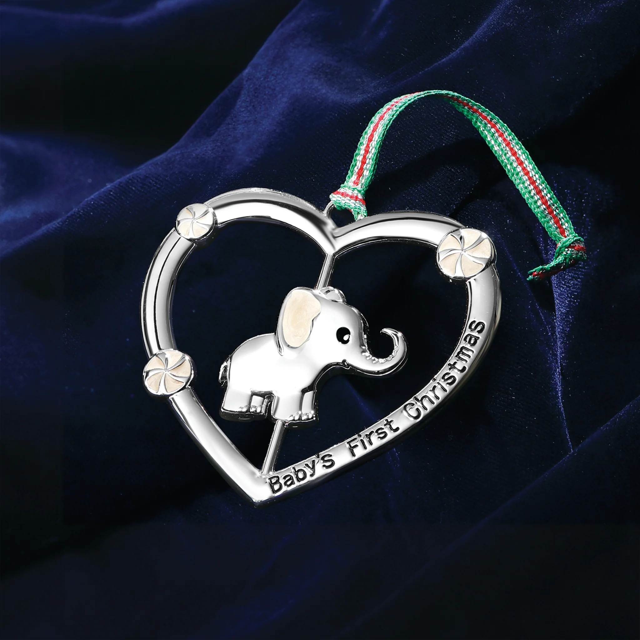 Babys 1st Christmas Heart Tree Decoration - Image 2