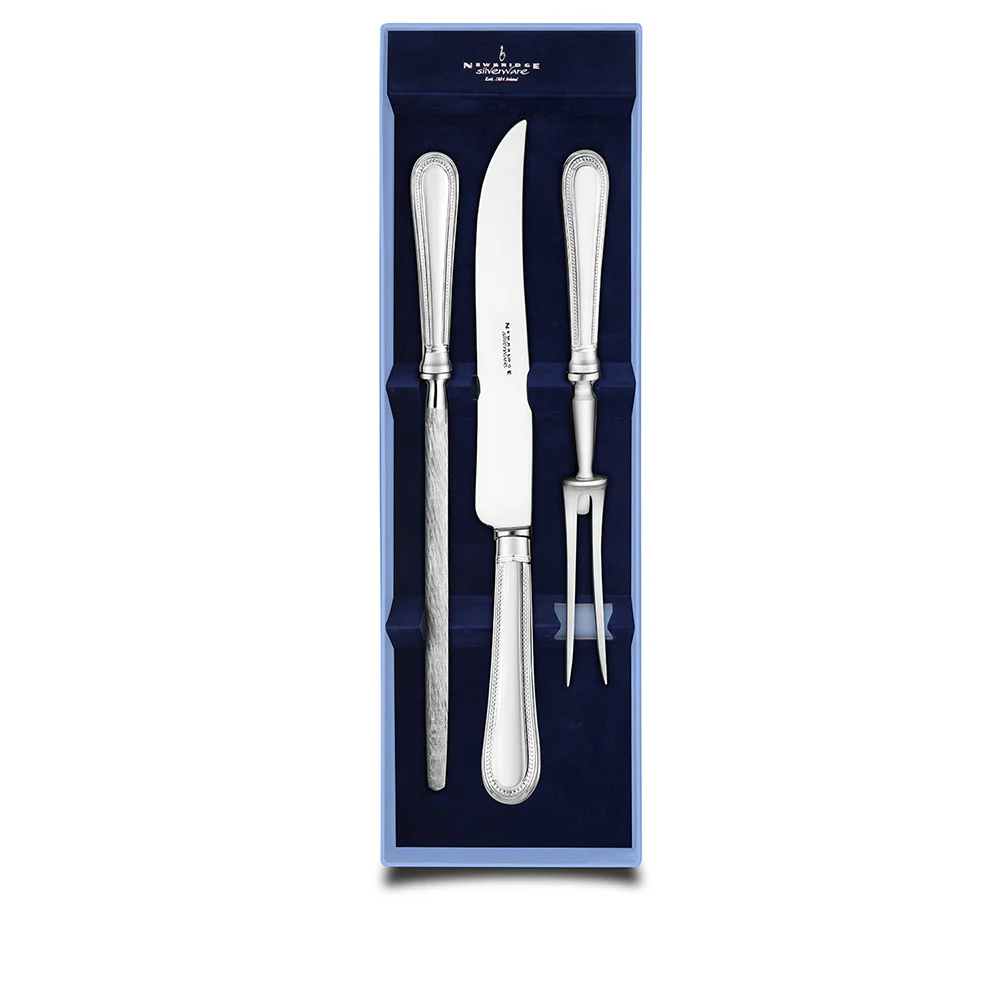 Bead Silver Plated Carving Set Pack x 3