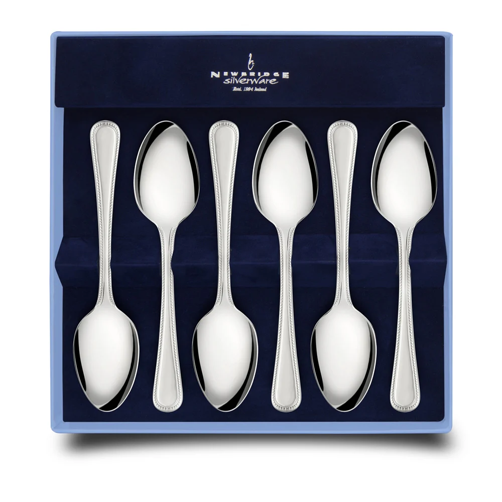 Bead Silver Plated Tea Spoons Pack x 6