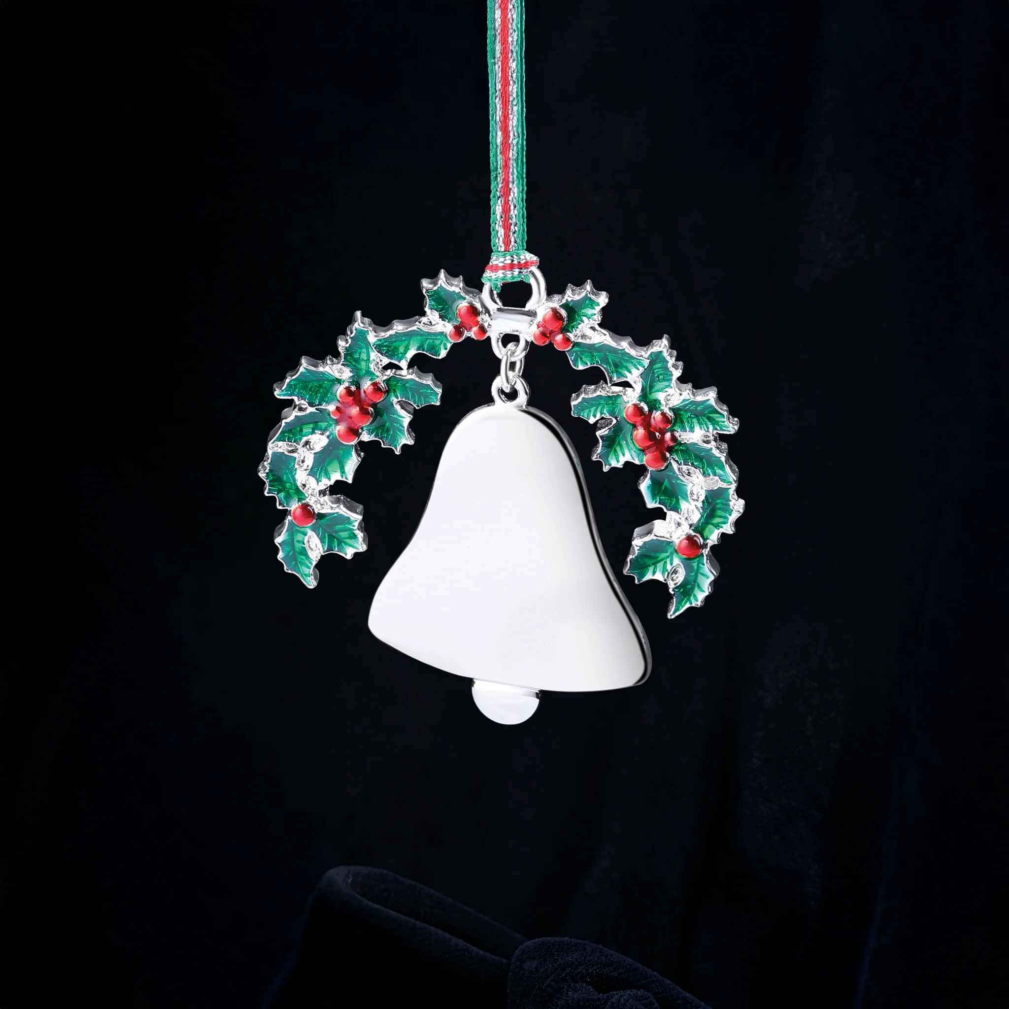 Bell and Holly Christmas Tree Decoration - Image 3