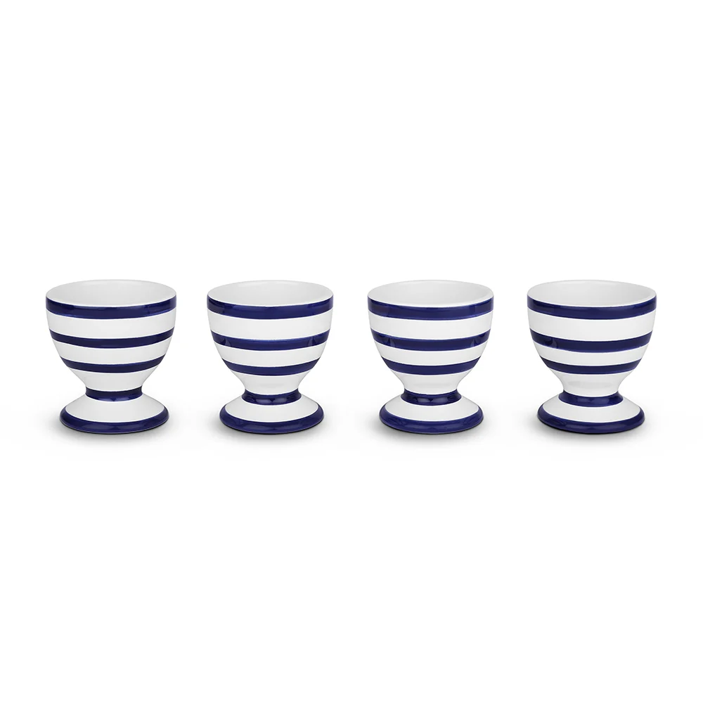Blue Stripe Egg Cups set of 4 - Image 3