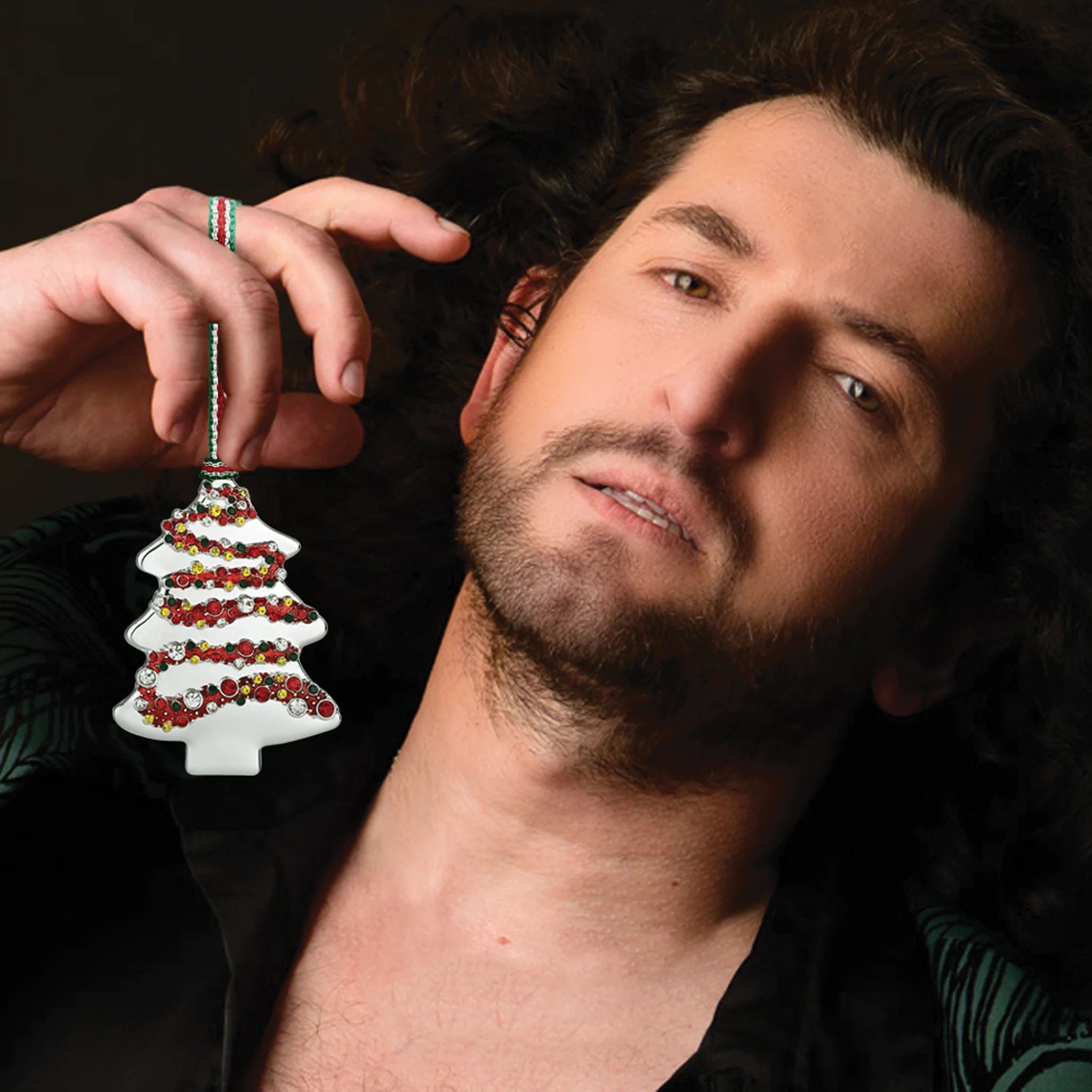 Christmas Tree Decoration with Coloured Stones - Image 4