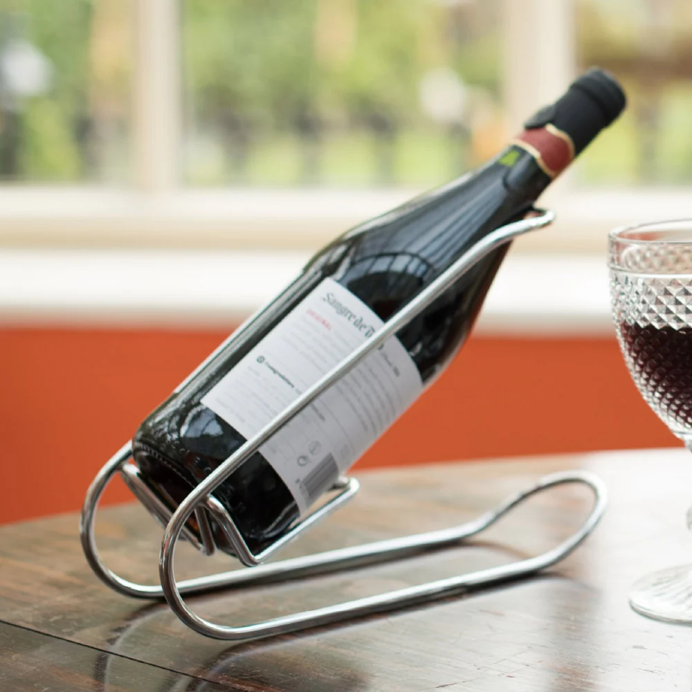 Chrome Plated Wine Bottle Stand - Image 2