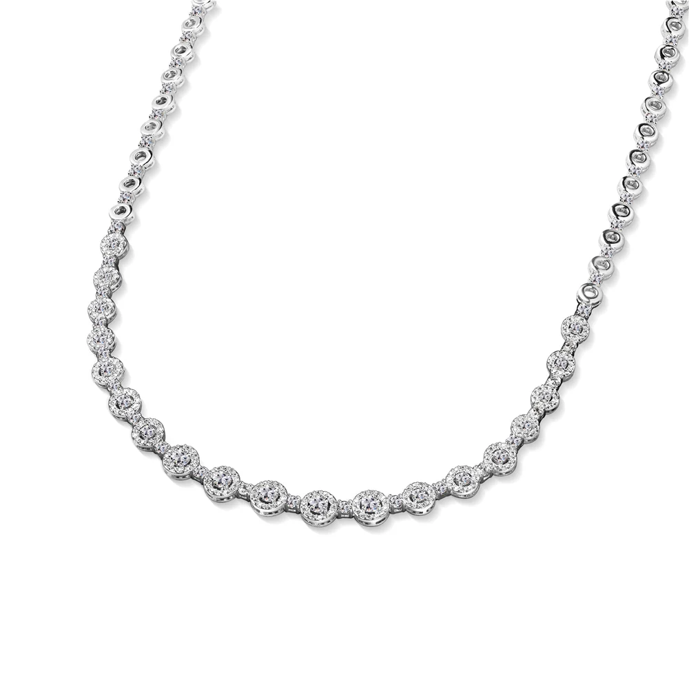 Clear Cubic Zirconia Necklace - Image 3