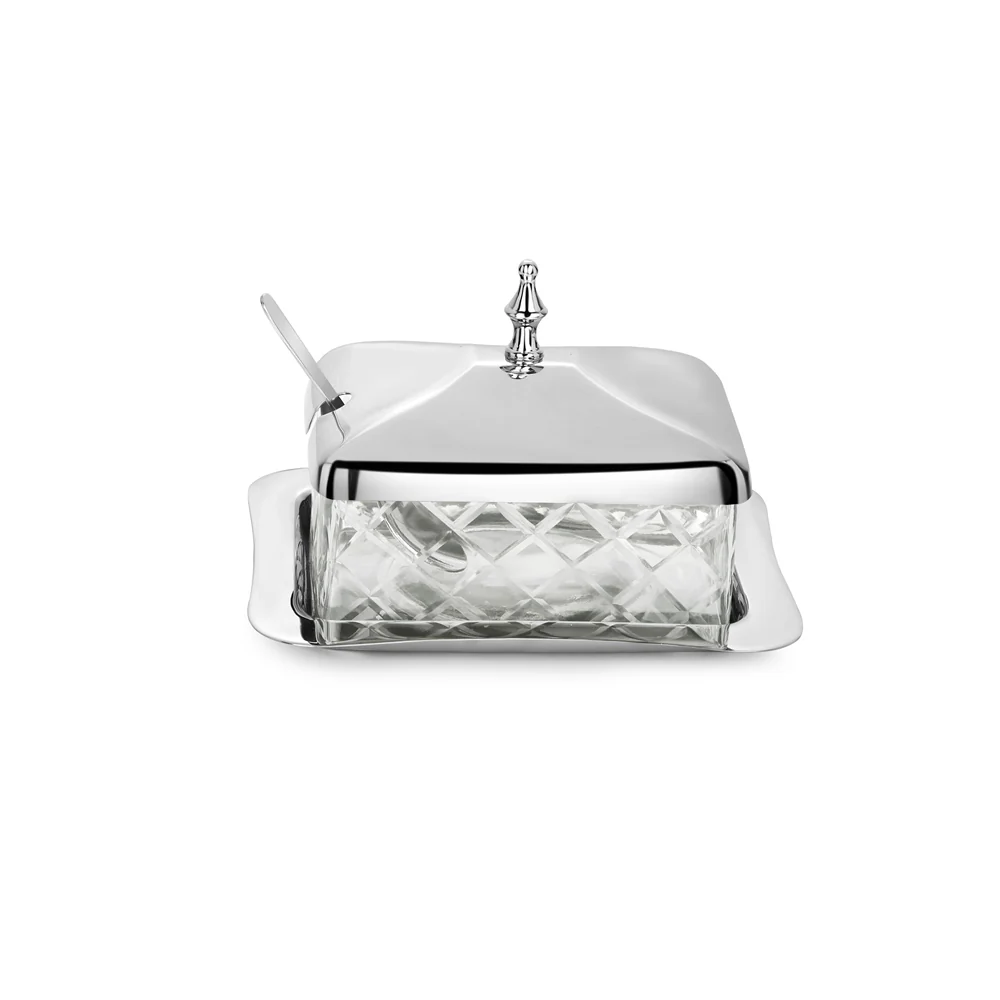 Cut Glass Butter Dish - Image 2