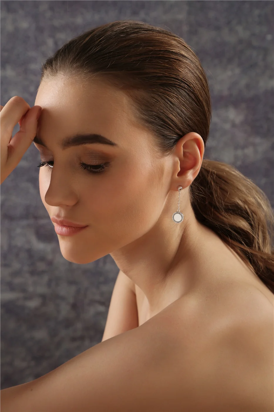 Drop Earrings Clear Stones - Image 2