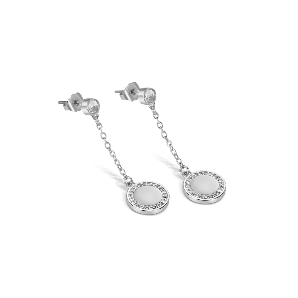 Drop Earrings Clear Stones - Image 3