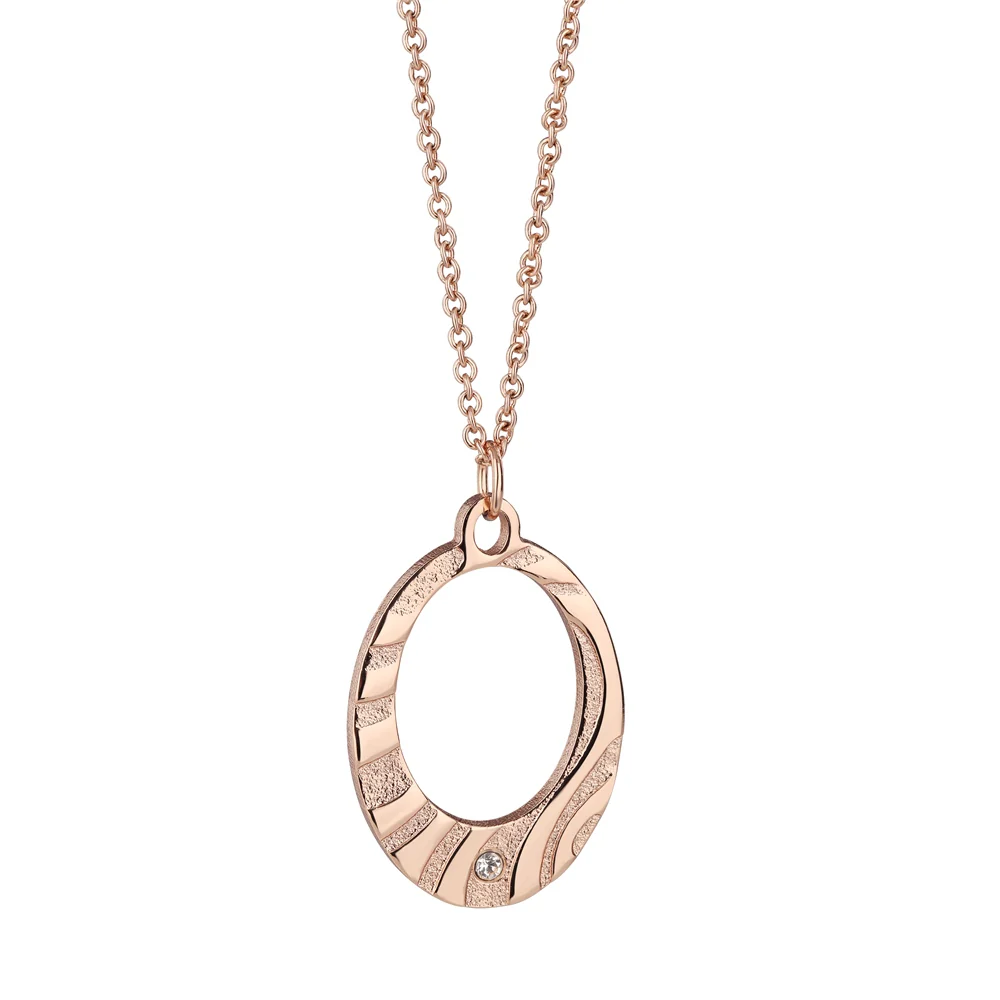 Droplet Etched Pendant with Clear Stone - Image 3