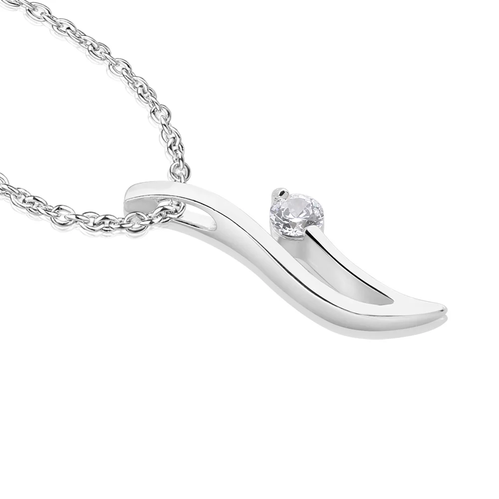 Floral Pendant Clear Stone - Image 3