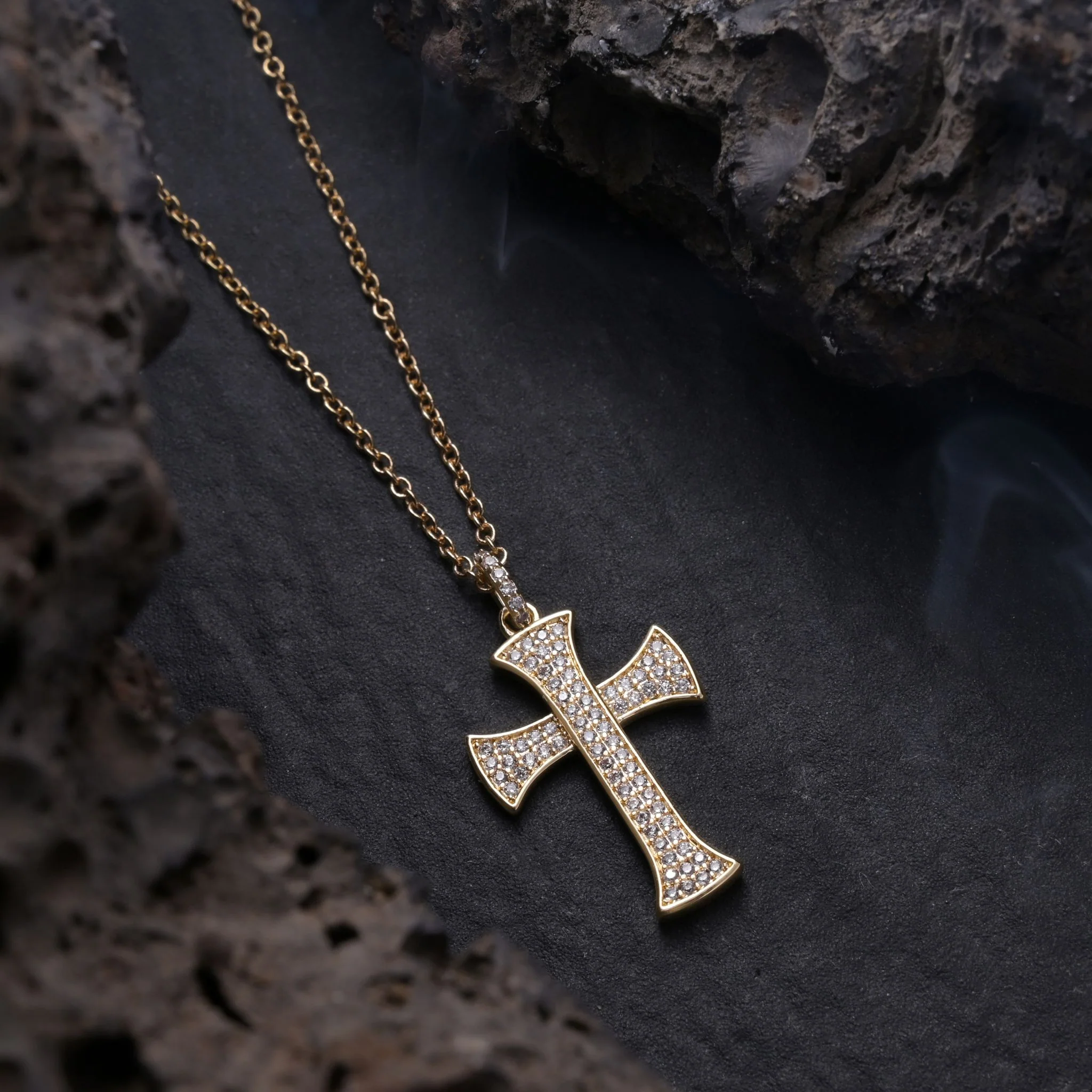 Gold Plated Cross Pendant - Image 2
