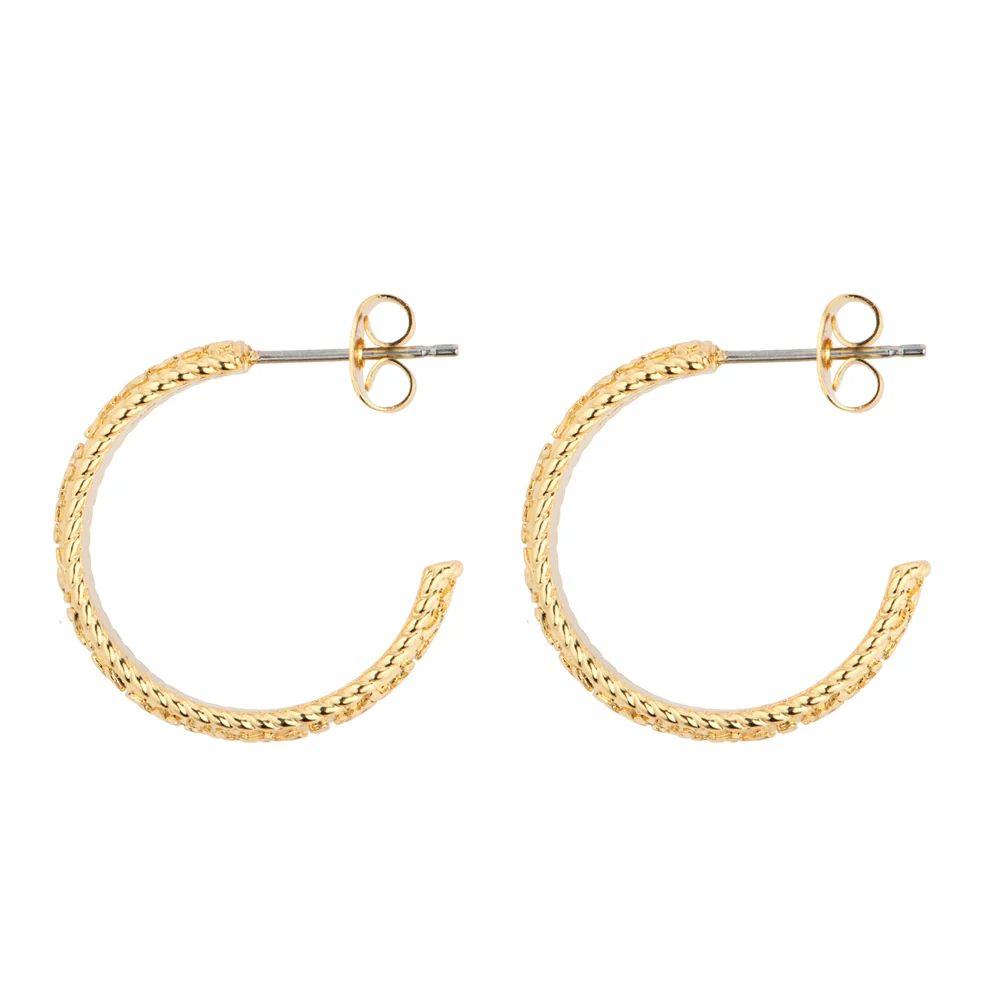 Gold Plated Hoop Earrings - Image 6
