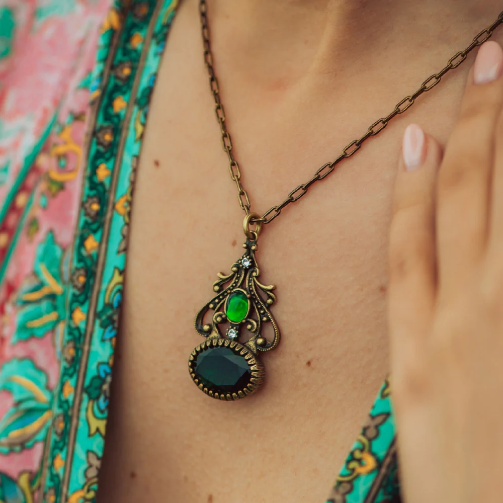 Green Stone FOB Pendant - Image 4