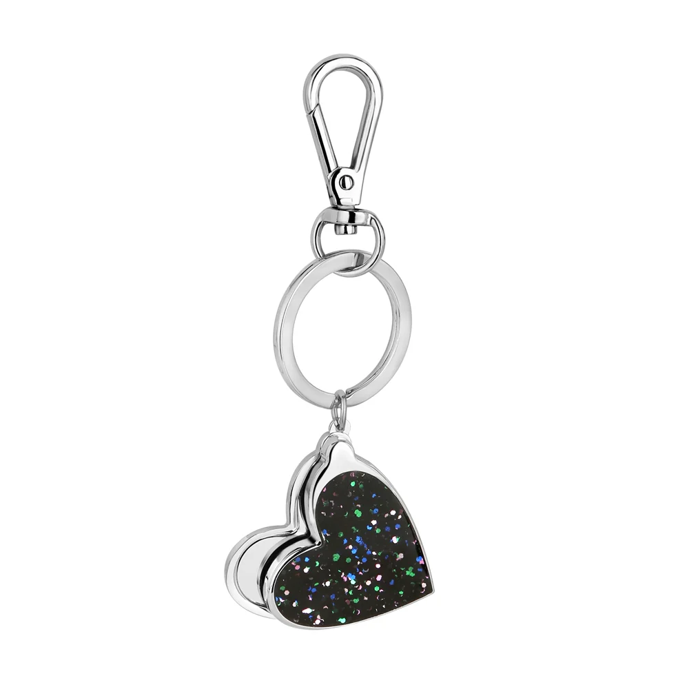 Heart and Mirror Keyring