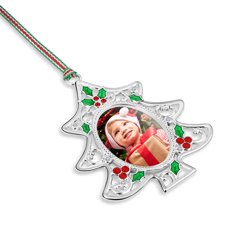 Holly Christmas Tree Photoframe Decoration - Image 3
