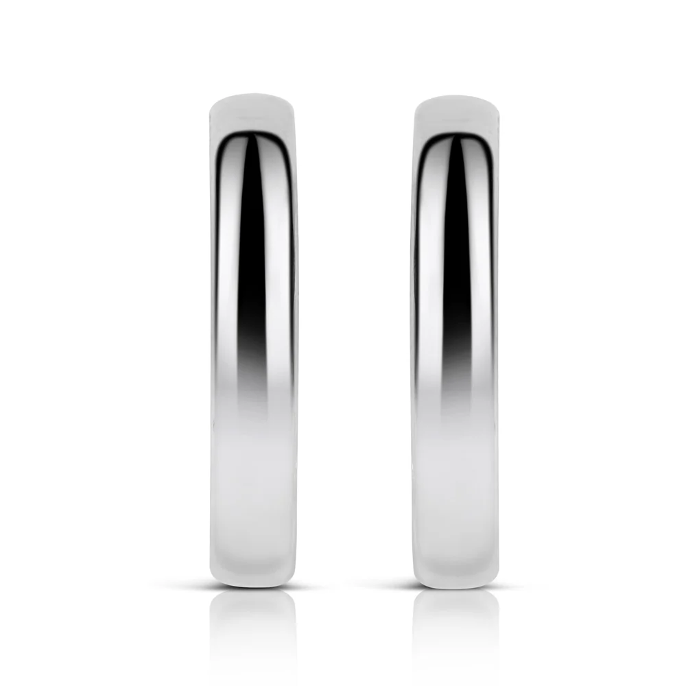 Hoop Earrings with Clear Stones - Image 5