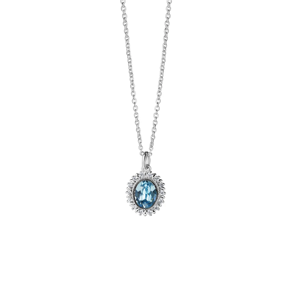 Oval Aquamarine Stone Pendant - Image 3