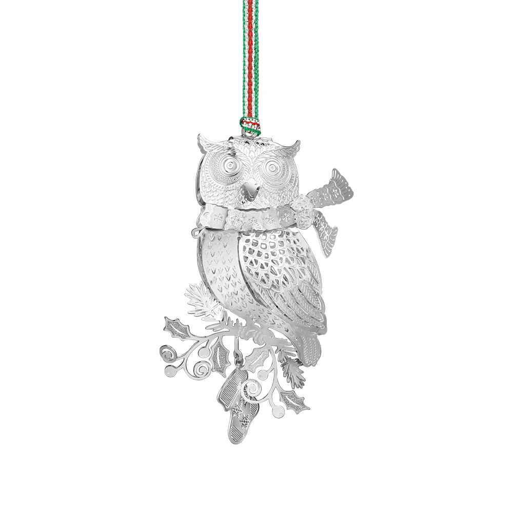 Owl with Scarf Christmas Tree Decoration