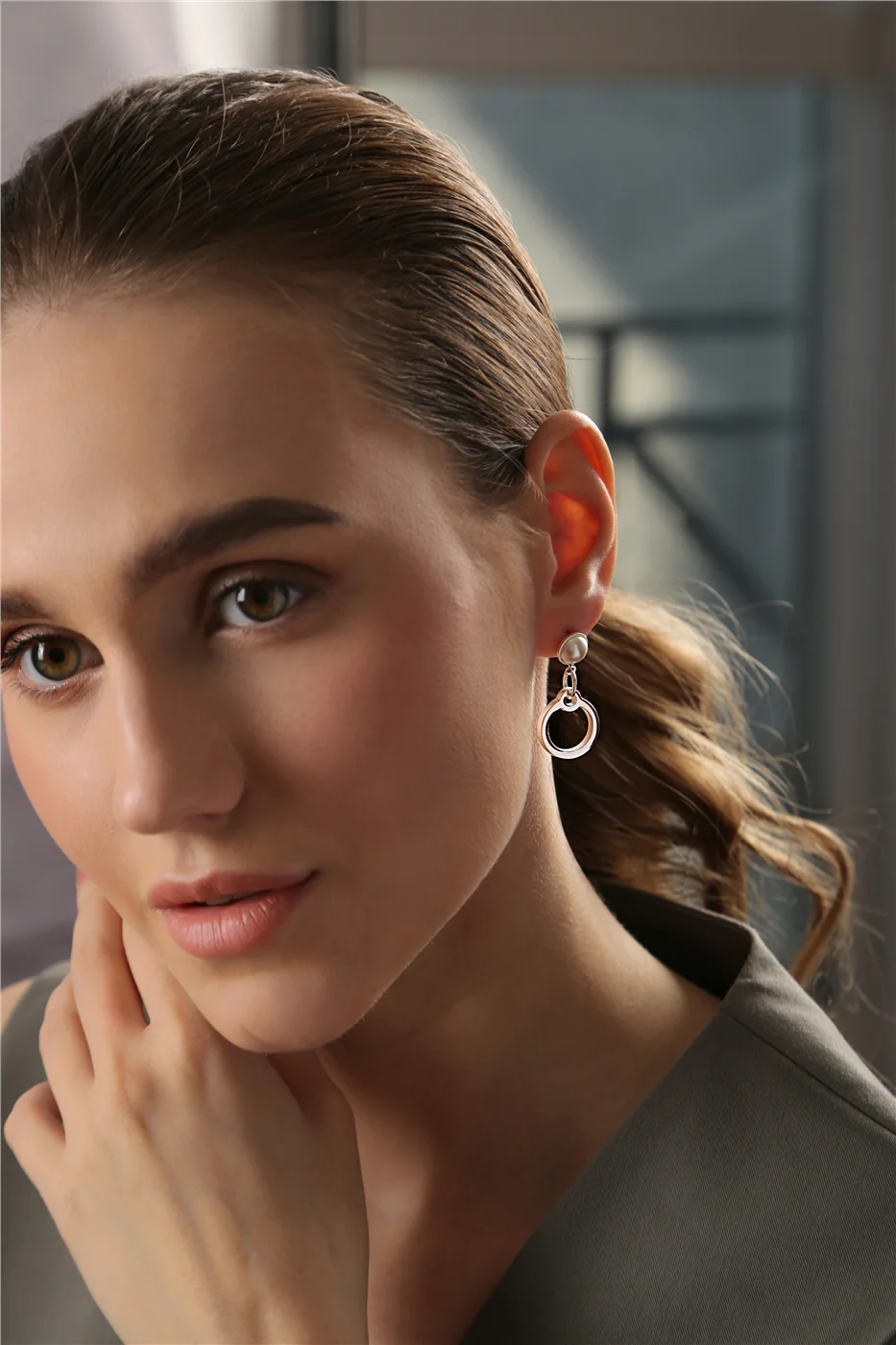Pearl Cabochon Earrings - Image 2