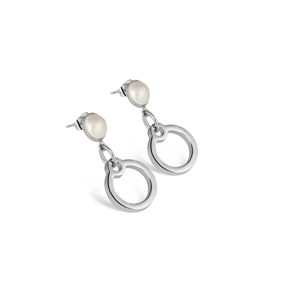 Pearl Cabochon Earrings - Image 3
