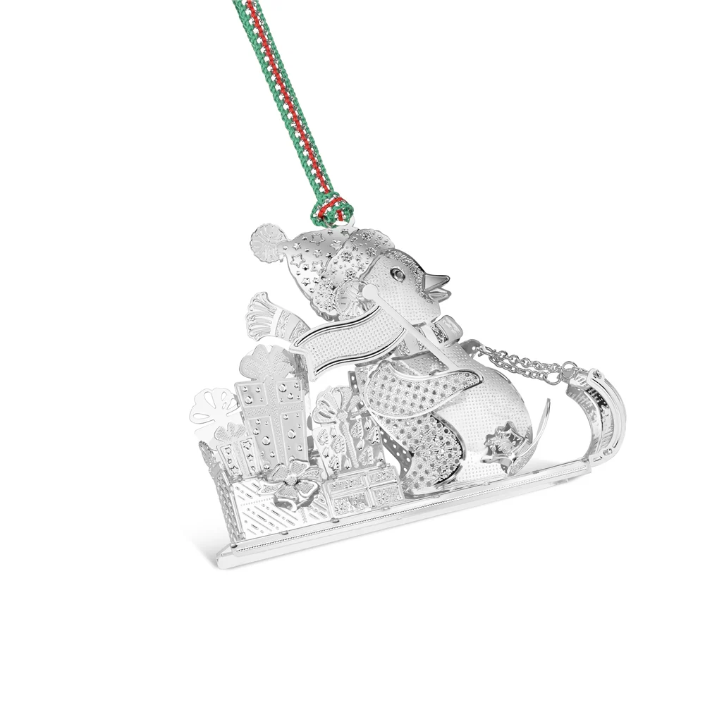 Penguin on Sleigh Christmas Decoration - Image 4