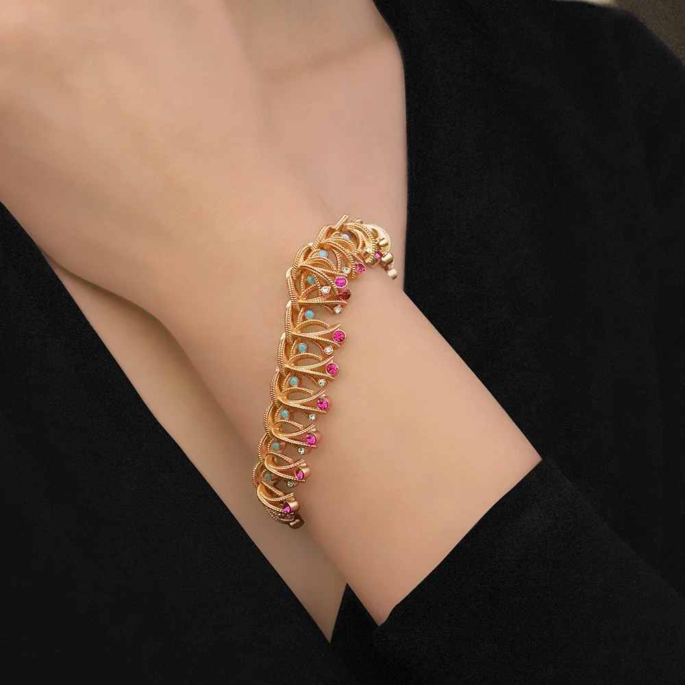 Pink & Turquoise Bracelet - Image 2