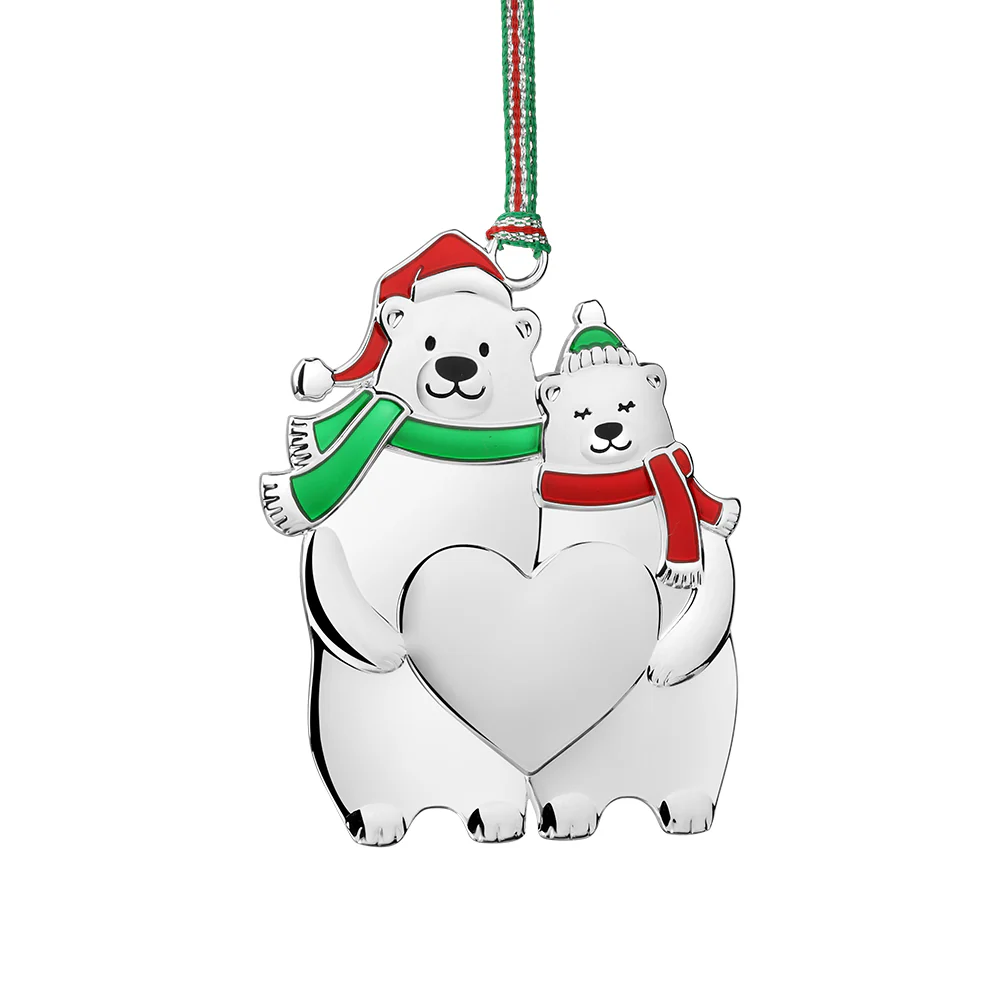 Polar Bear Couple Christmas Tree Decoration