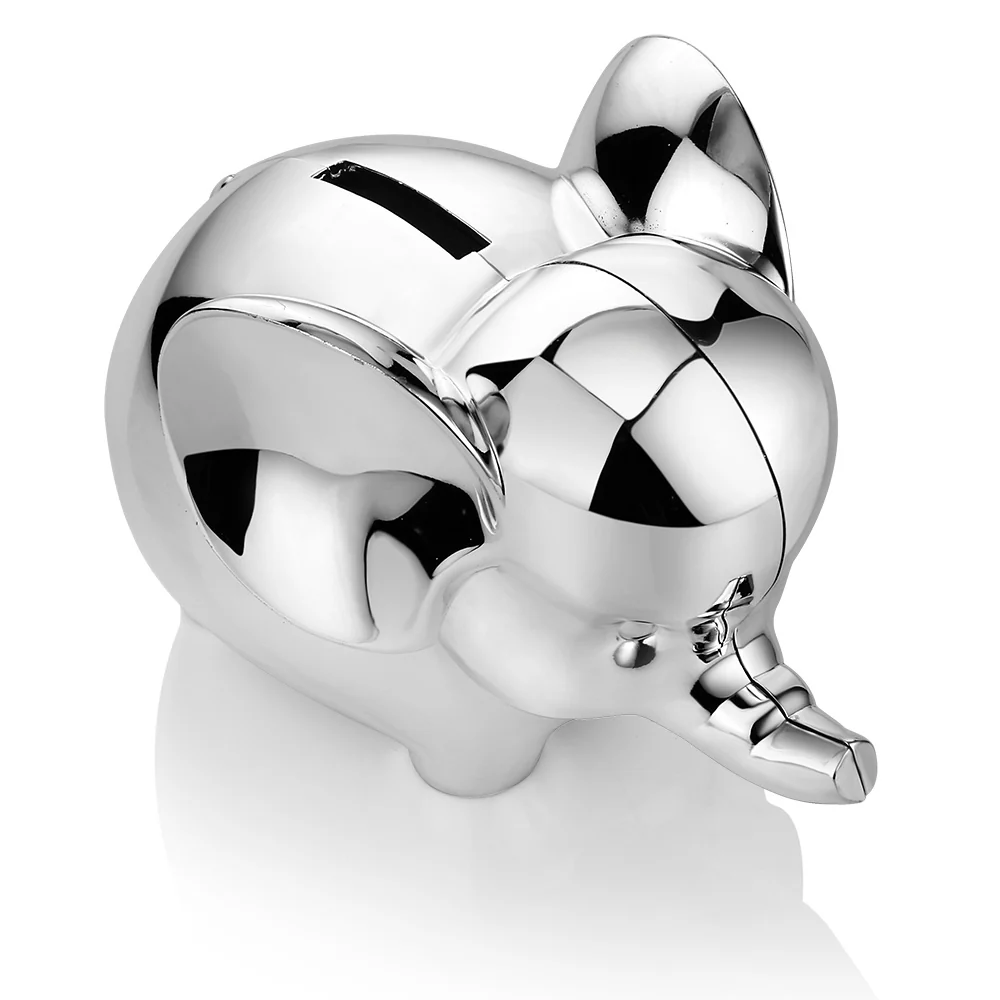 Rhodium Plate Elephant Money Bank - Image 3