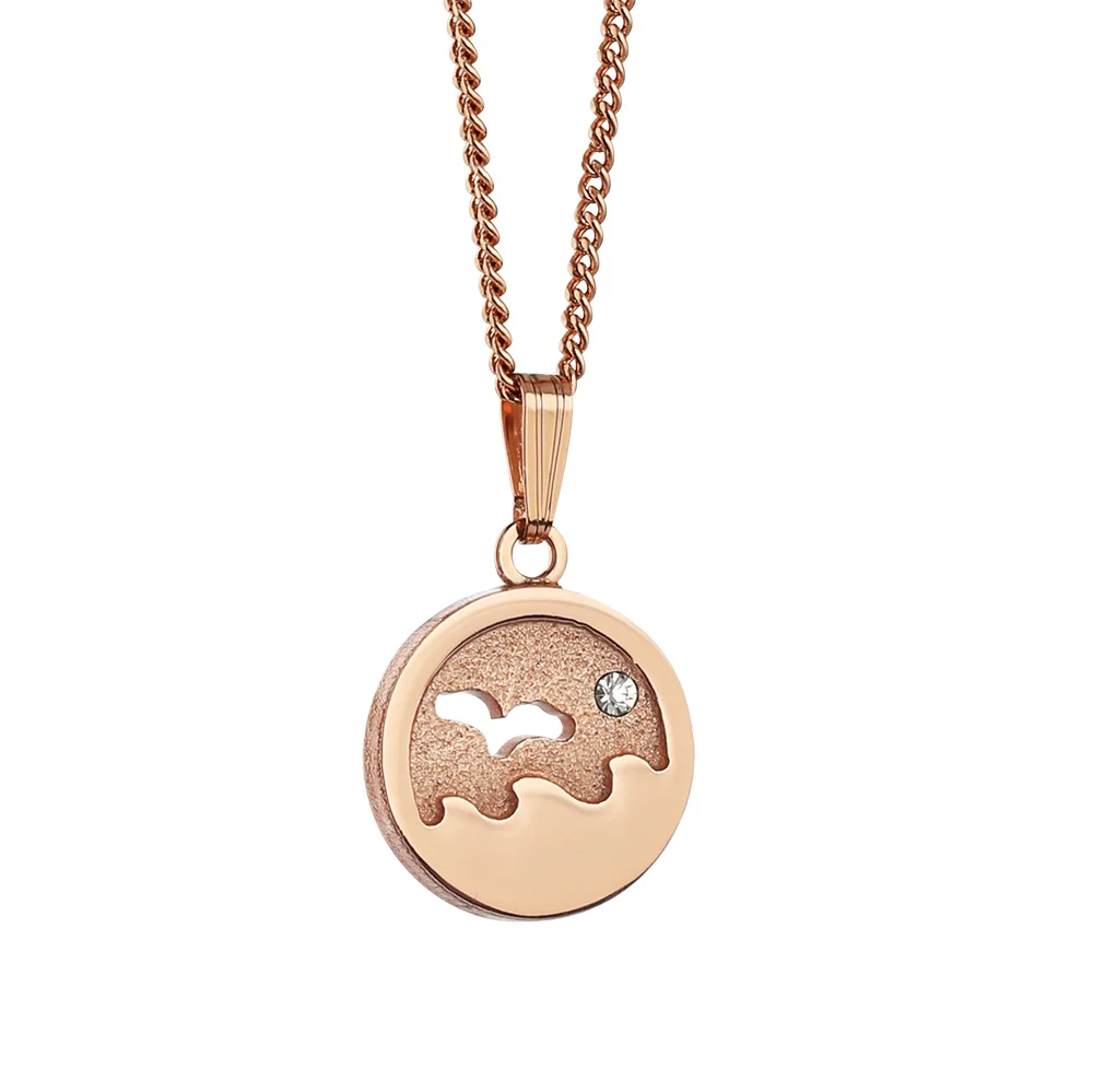 Rose Gold Plated Small Ocean Pendant - Image 3