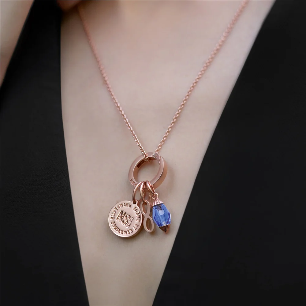September Birthstone Pendant (Rose Gold) - Image 2