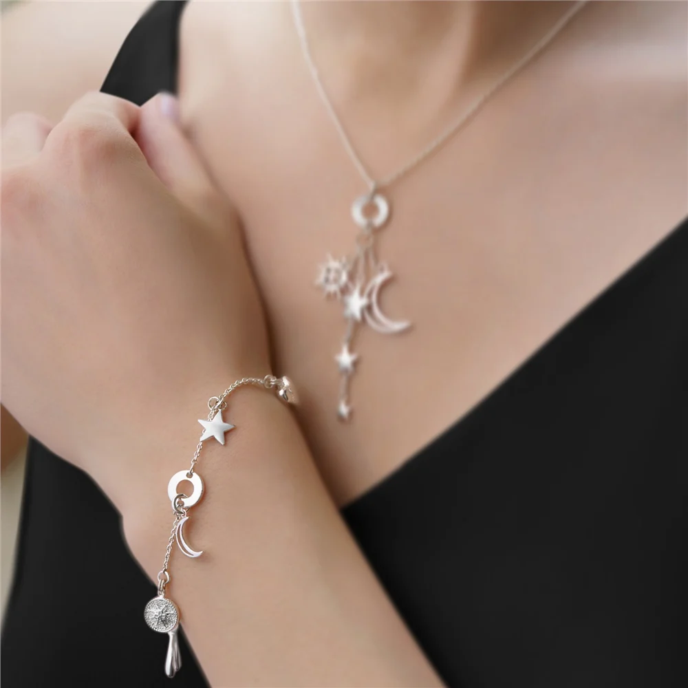 Silver Plated Bracelet Multi Charms - Image 2