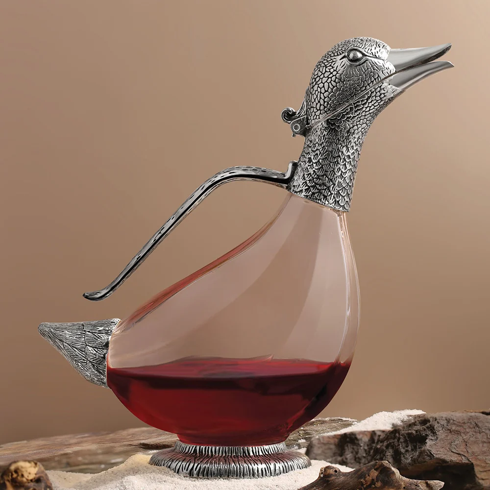 Silver Plated Duck Wine Decanter - Image 3