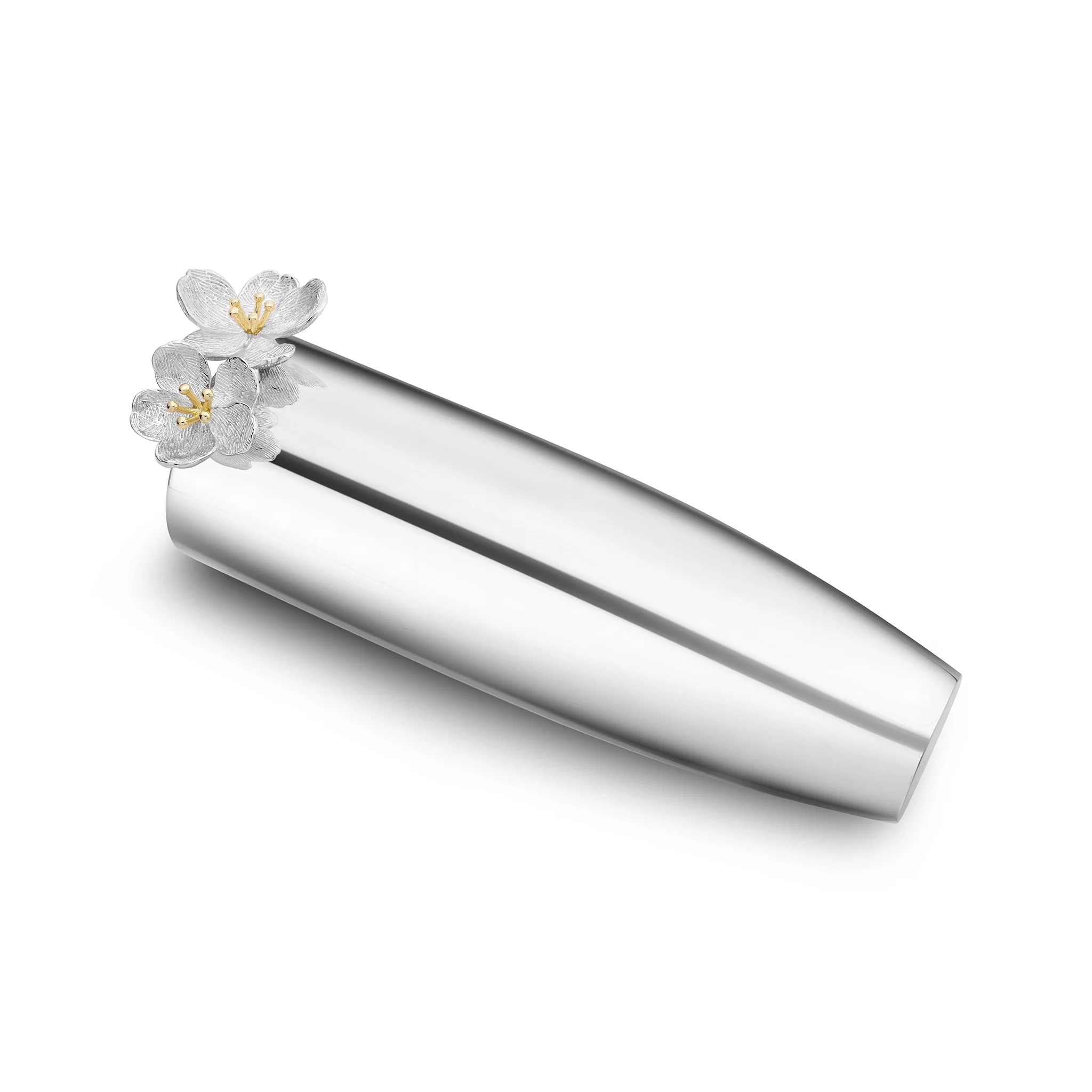 Silver Plated Flower Bud Vase - Image 2