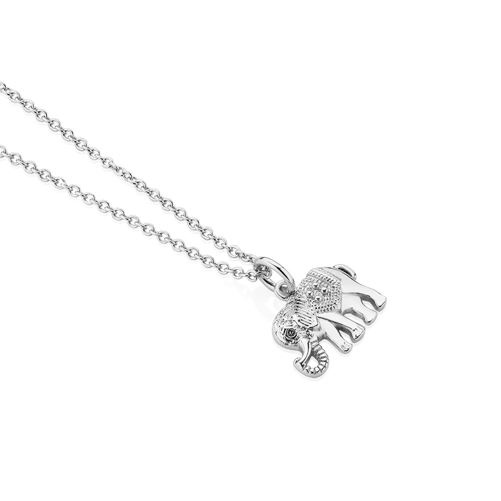 Silver Plated Pendant with Elephant - Image 3