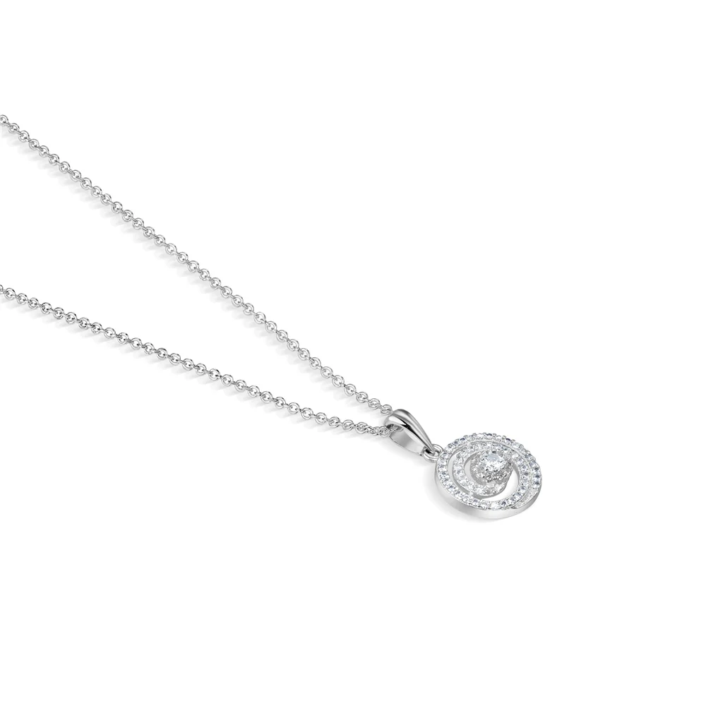 Spiral Pendant with Clear Stones - Image 3