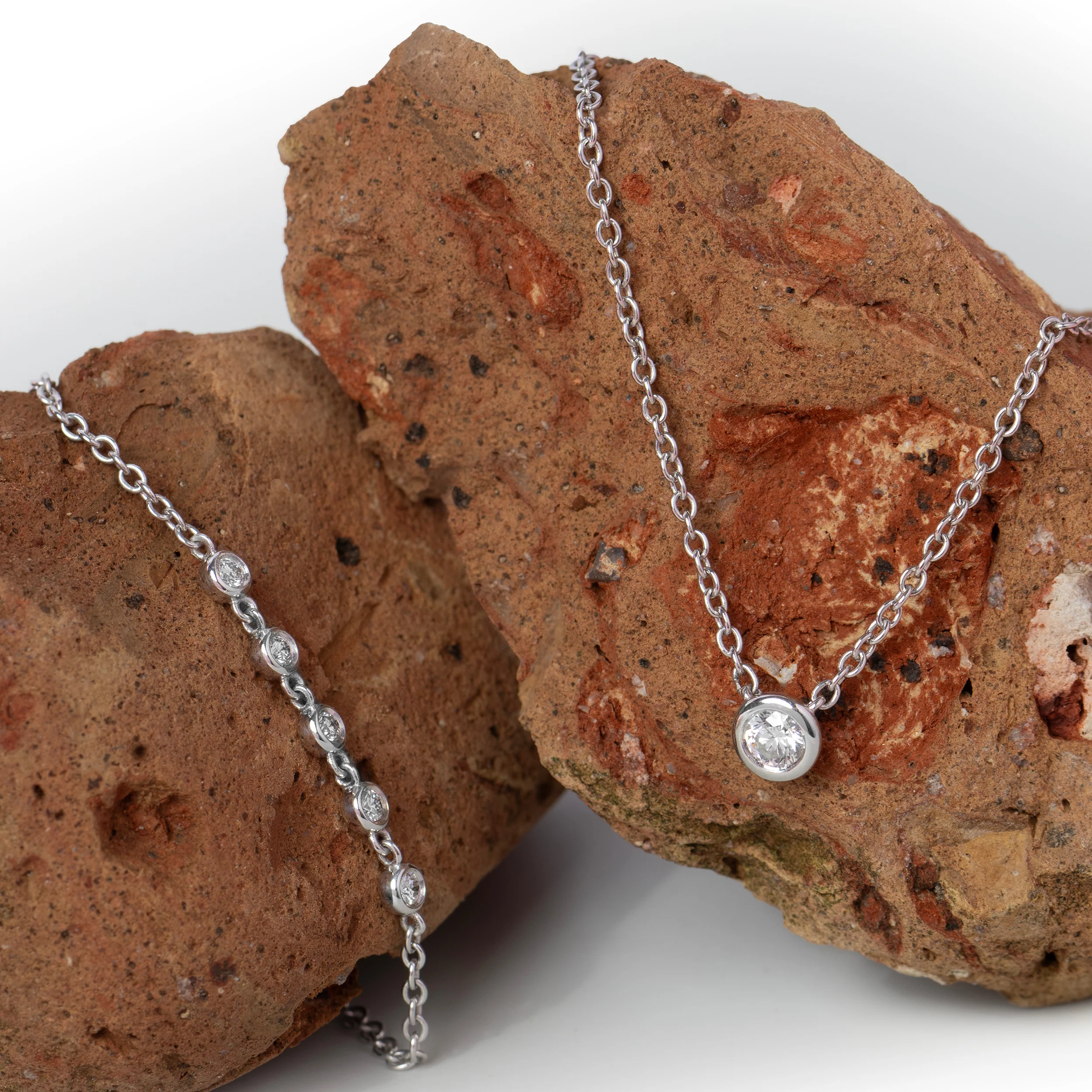 Sterling Silver Bezel Set Lab Grown Diamond Pendant 0.2ct - Image 6
