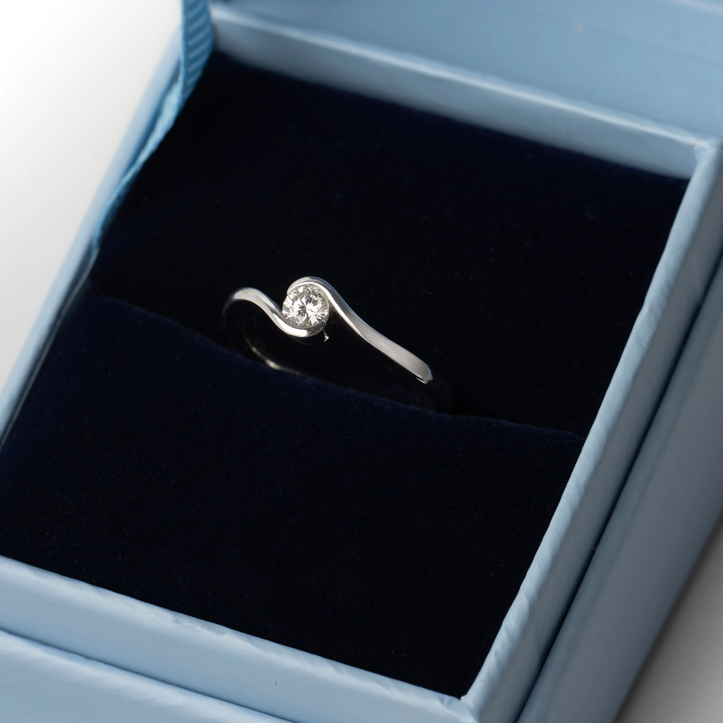 Sterling Silver Channel Set Lab Grown Diamond Ring 0.2ct Size O - Image 6