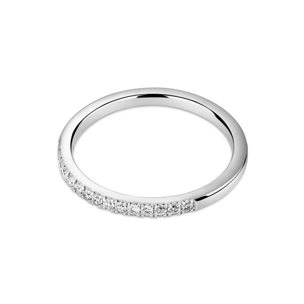 Sterling Silver Pavé Lab Grown Diamond Ring 0.35ct Size N - Image 3