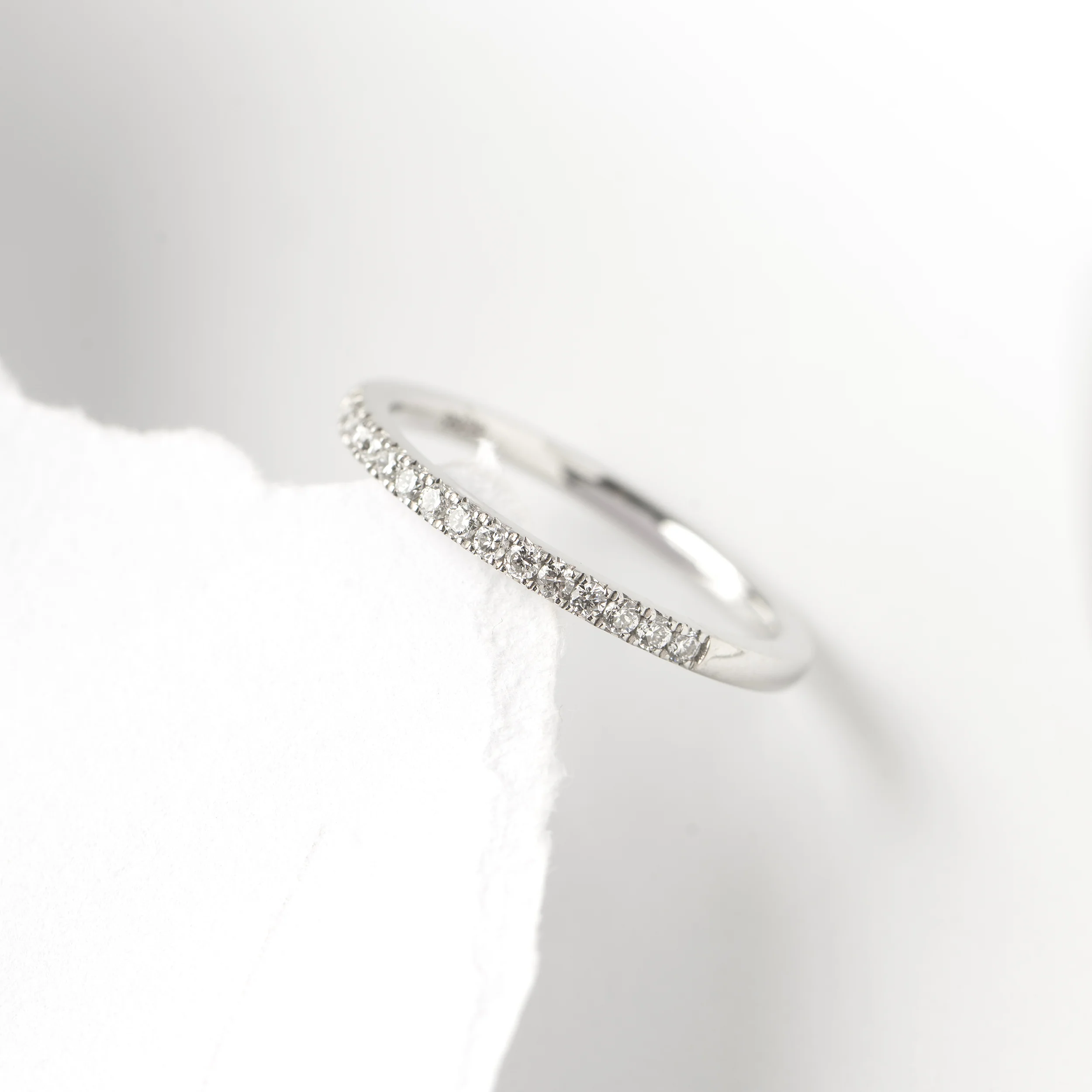 Sterling Silver Pavé Lab Grown Diamond Ring 0.35ct Size N - Image 7
