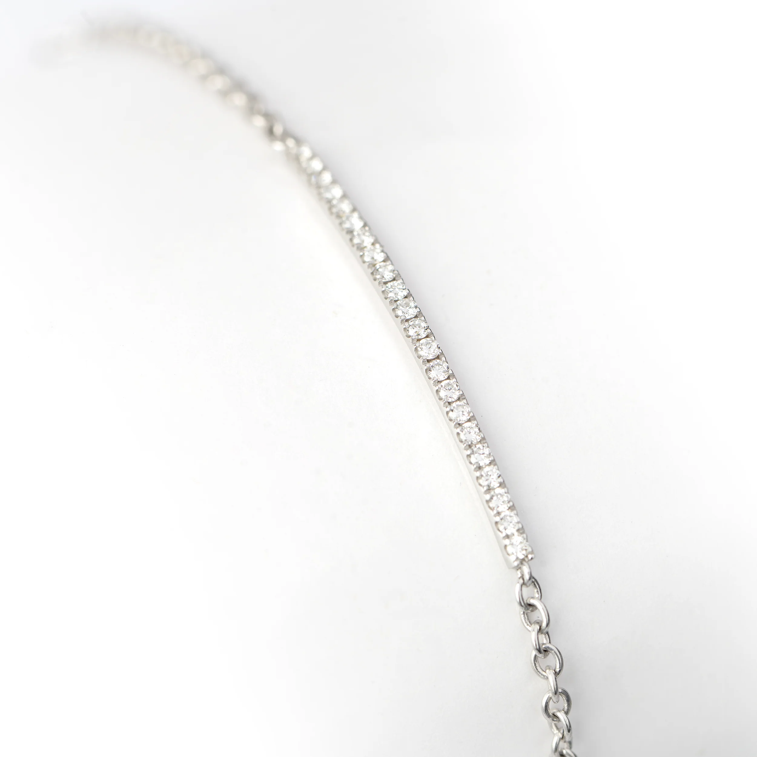 Sterling Silver Pavé Set Lab Grown Diamond Bracelet 0.13ct - Image 6
