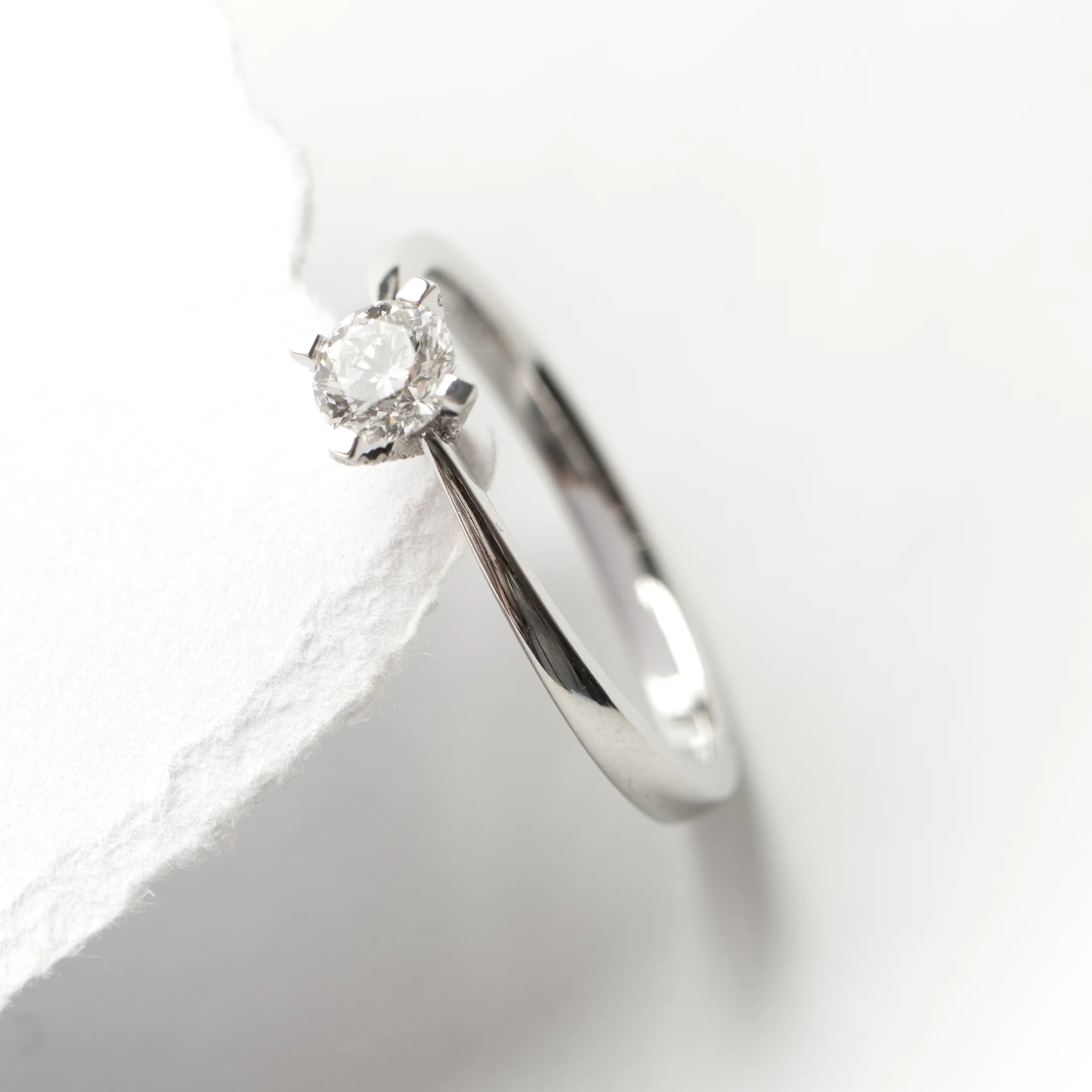 Sterling Silver Solitaire Lab Grown Diamond Ring 0.35ct Size L - Image 8