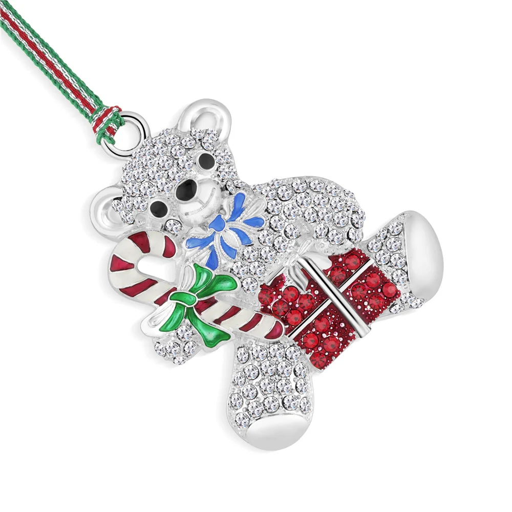 Teddy Bear Candy Cane Christmas Tree Decoration - Image 3