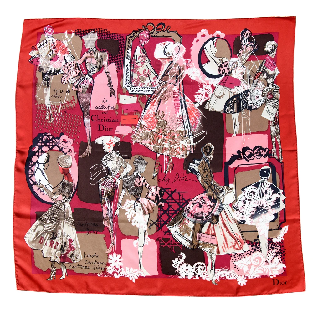 Vintage Christian Dior 100% Boxed Silk Scarf - Image 3