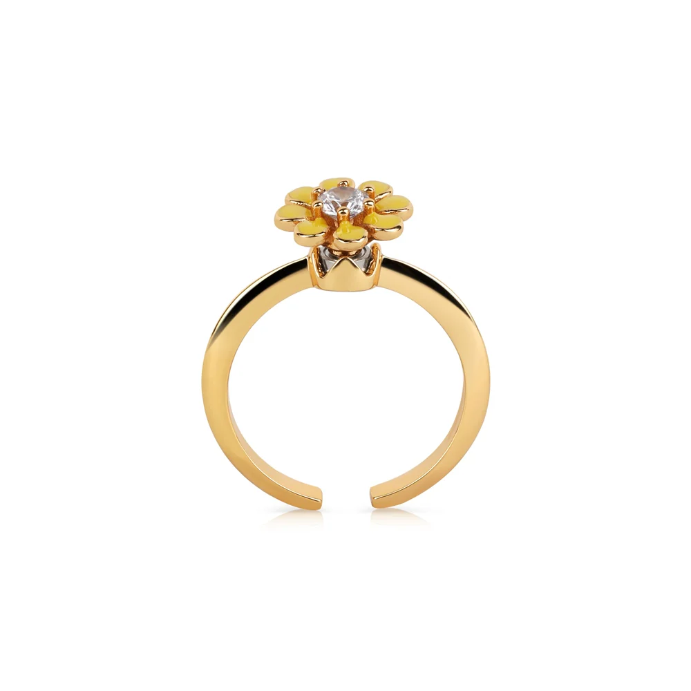 Yellow Flower Revolving Ring